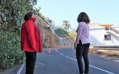 Obras de estabilización de un talud peligroso en la TF-2214