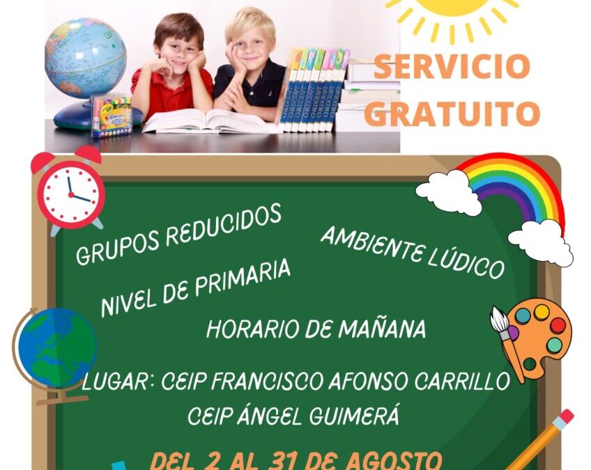 El curso de apoyo escolar persigue recuperar el tiempo perdido por la pandemia