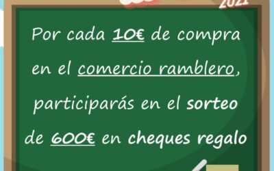 La campaña «Vuelta al cole 2021» pone en juego 600 euros en cheques regalo