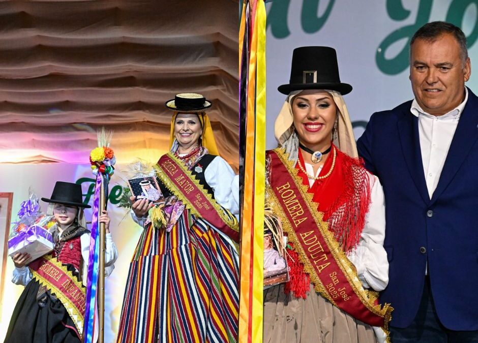 Dáreli González, Paola Mesa y Delfina Rodríguez son las nuevas Romera Infantil, Adulta y Mayor de las fiestas de San José