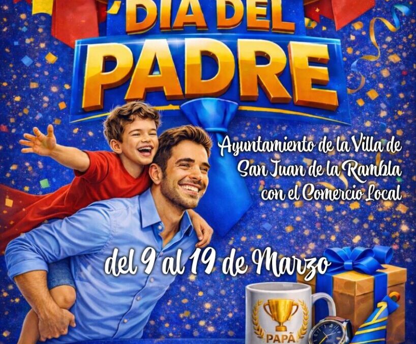 Comercio lanza una campaña por el Día del Padre con 600 euros en cheques regalo para compras en los establecimientos de la Villa